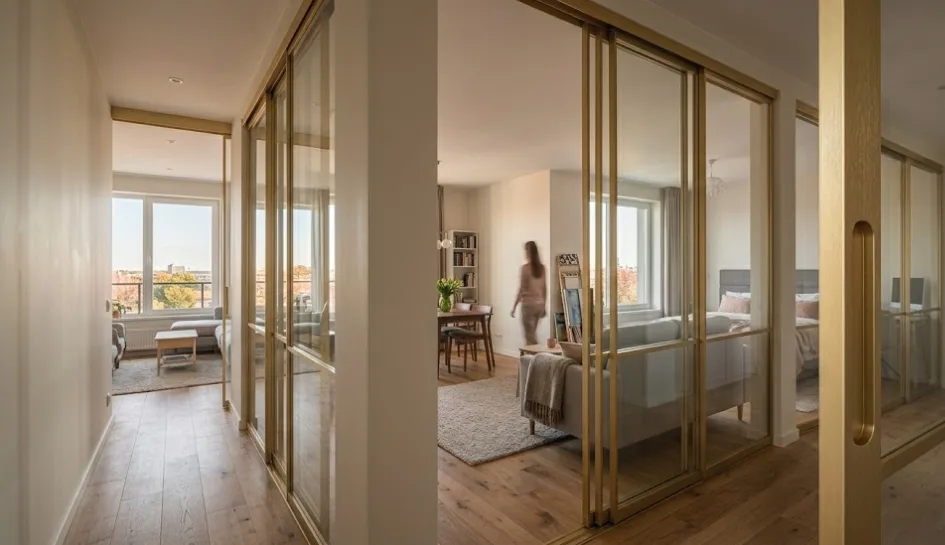 Распашные двери — пример работы СТЕКЛОВЕР №11, Москва